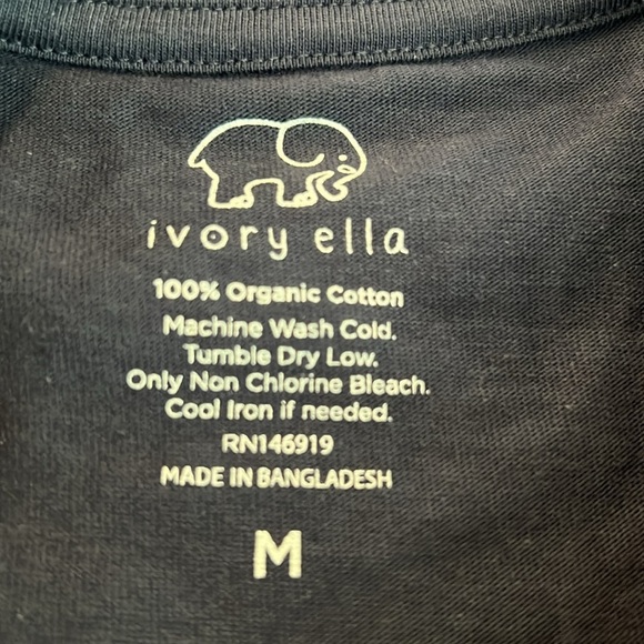 Ivory ella navy long sleeve women’s medium elephant print - Picture 2 of 5